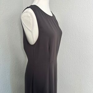 Everly Black Midi Dress Sleeveless Career Cocktail Party Event Women's L